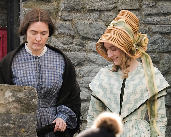 LYME REGIS, ENGLAND - MARCH 13: Kate Winslet and Saoirse Ronan on the set of new period drama 'Ammonite' on March 13, 2019 in Lyme Regis, England. (Photo by GC Images/GC Images)