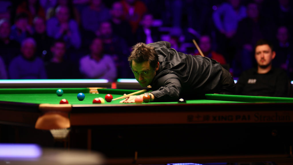CARDIFF, WALES - FEBRUARY 15: Ronnie O'Sullivan of England plays a shot during the semi-final match against Kyren Wilson of England on day six of the 2020 ManBetX Welsh Open at the Motorpoint Arena on February 15, 2020 in Cardiff, Wales. (Photo by VCG/VCG via Getty Images)