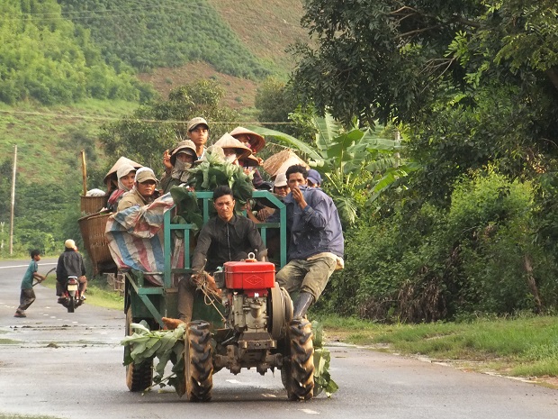 Travelling by truckload, Central Highlands Vietnam