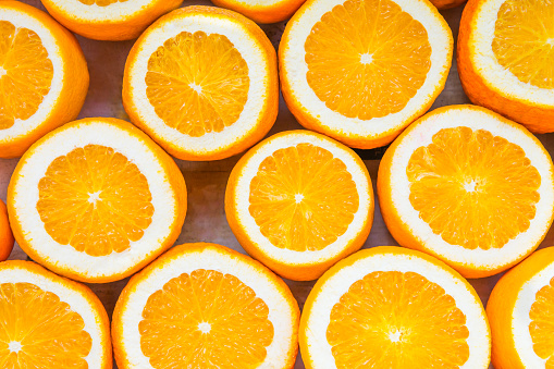 Full Frame Shot Of Orange Fruits