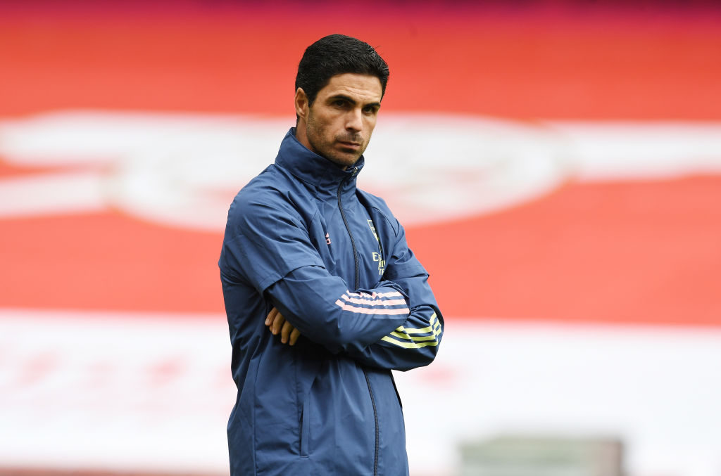 LONDON, ENGLAND - JULY 07: Arsenal Head Coach Mikel Arteta before the Premier League match between Arsenal FC and Leicester City at Emirates Stadium on July 07, 2020 in London, England. (Photo by Stuart MacFarlane/Arsenal FC via Getty Images)