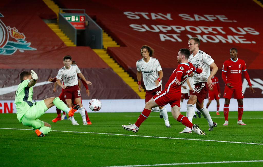 Andy Robertson scores for Liverpool