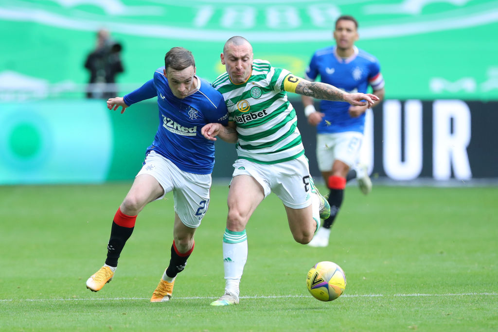 Celtic's Scott Brown in action vs Rangers