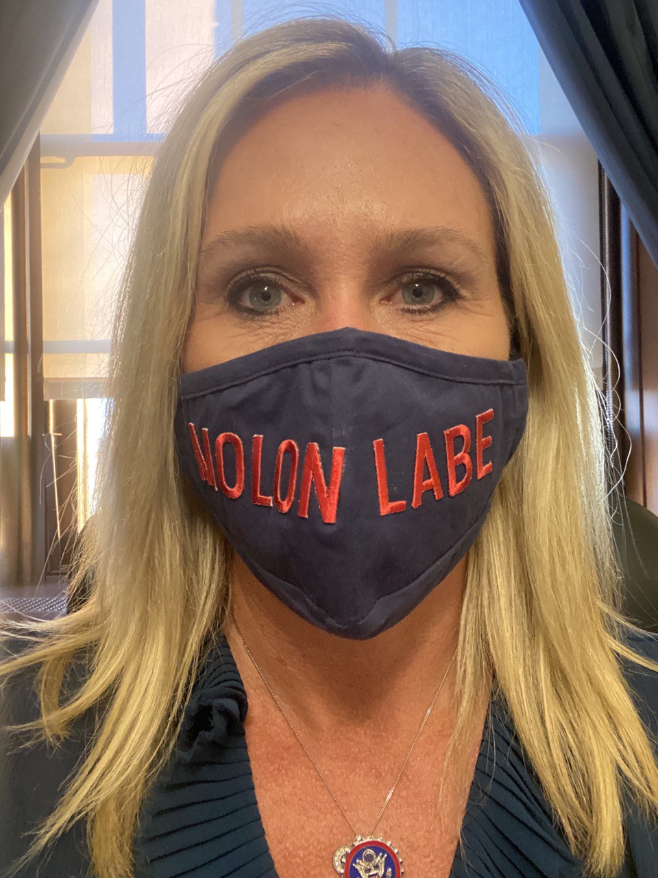 Molon Labe meaning: Marjorie Taylor Greene's mask message decoded