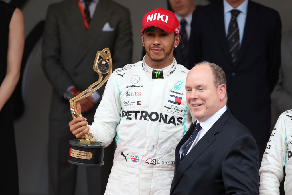 Race winner Lewis Hamilton of Great Britain and Mercedes GP