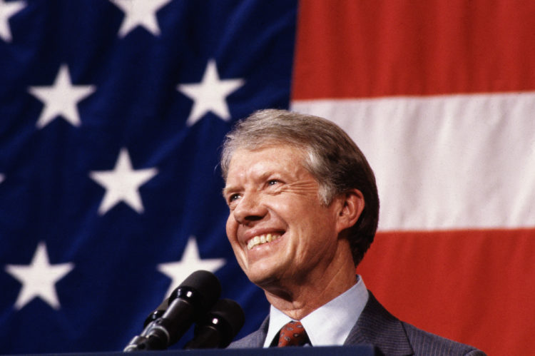 Honey I shrank the Carters! Tiny Jimmy Carter and 'giant' Biden pic breaks Twitter