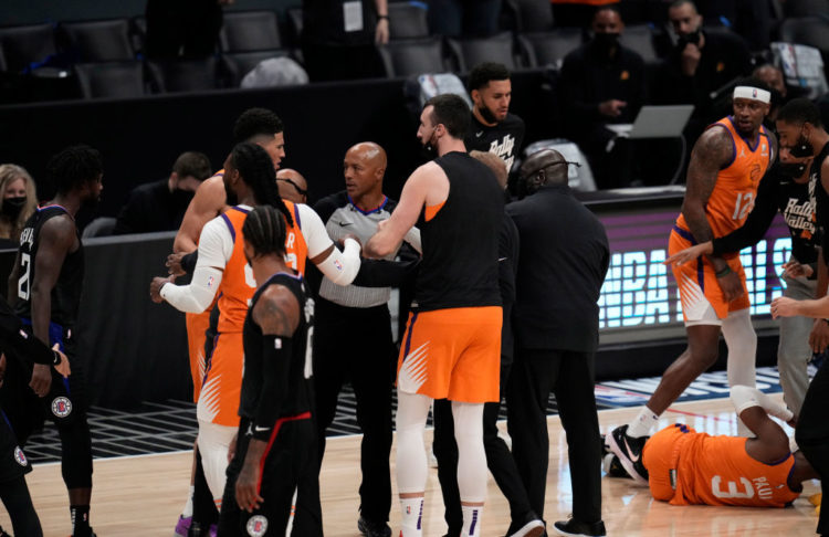 Why did Patrick Beverley push Chris Paul? Twitter reacts to Clippers guard shoving CP3 to the floor