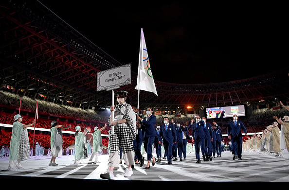What is the Olympic Refugee Team flag? Bearers dazzle at Tokyo 2020 opening ceremony