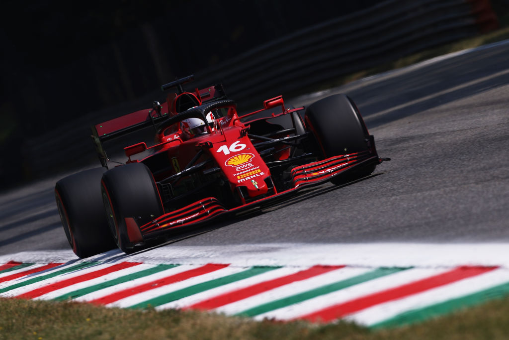 What happened to Charles Leclerc in Italian GP practice?