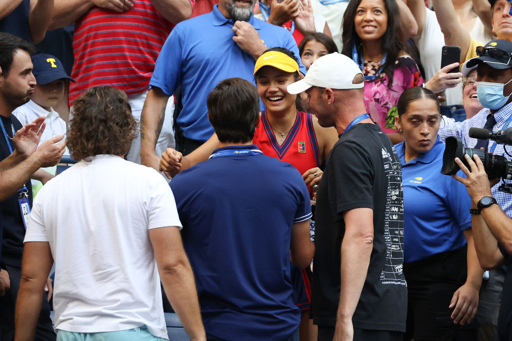 Who is Emma Raducanu's coach at the 2021 US Open?