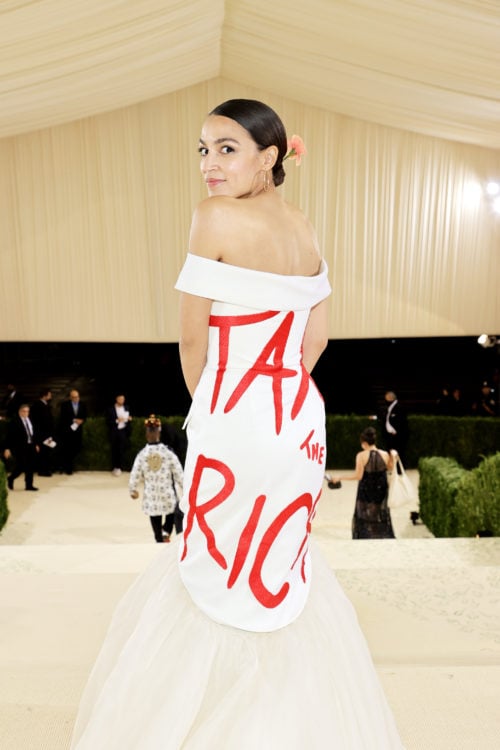 Where to buy a Tax The Rich shirt, AOC's dress turns heads at Met Gala