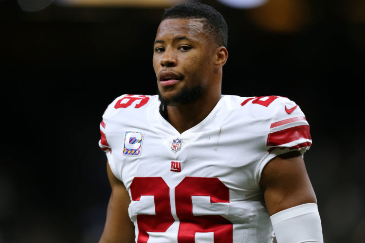What is Saquon Barkley's latest ankle sprain and potential recovery time?