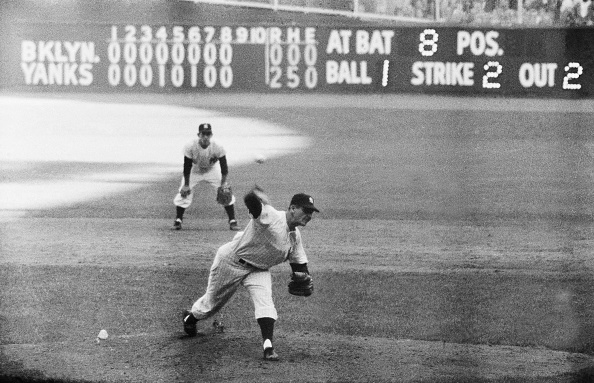 Don Larsen Executing an Out for a Win