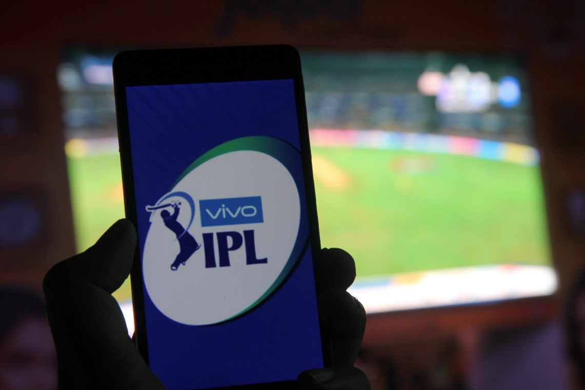 Cricket fans enjoying IPL on Giant Screen in Delhi
