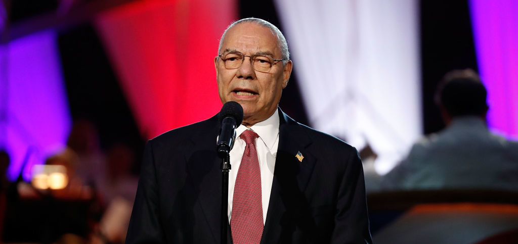 Why did Colin Powell resign as US state secretary in 2004?