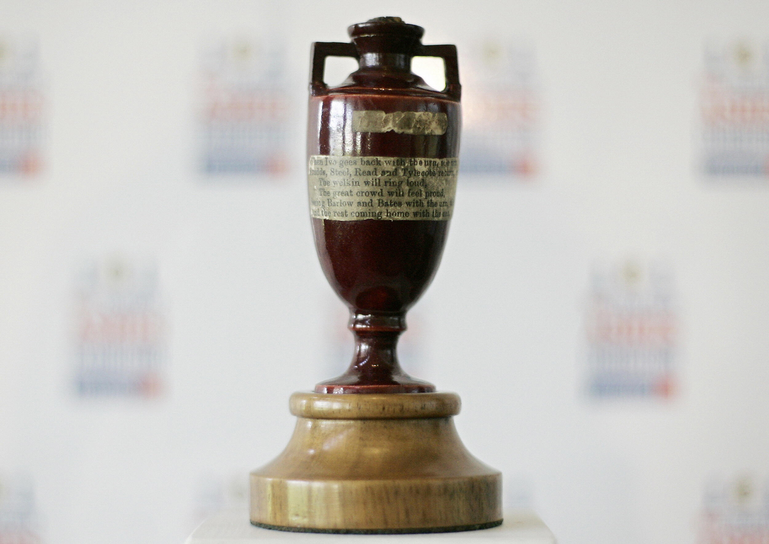 The original cricket 'Ashes Urn' is pict