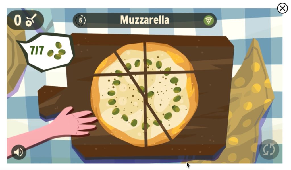 Celebrating Pizza Google Doodle Game 