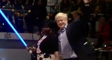 This alleged Boris Johnson lightsaber dance clip has Twitter in stitches