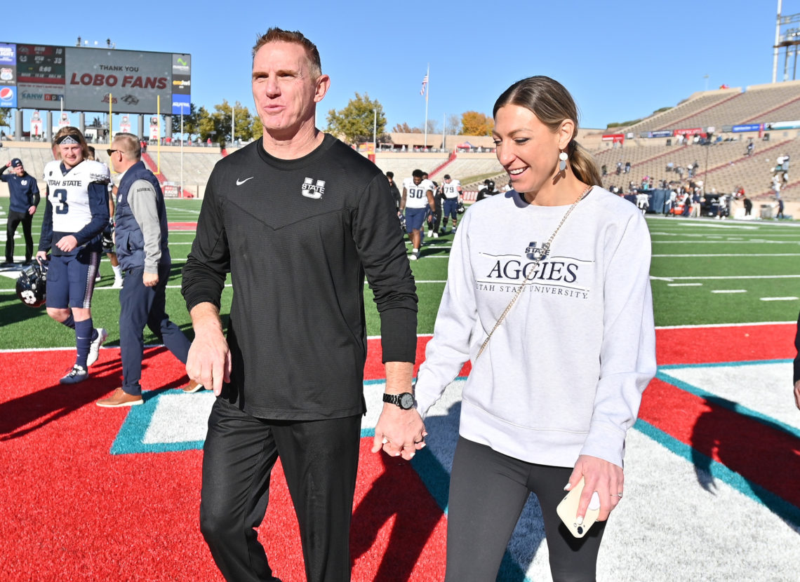 Meet Utah State coach Blake Anderson's wife Brittany