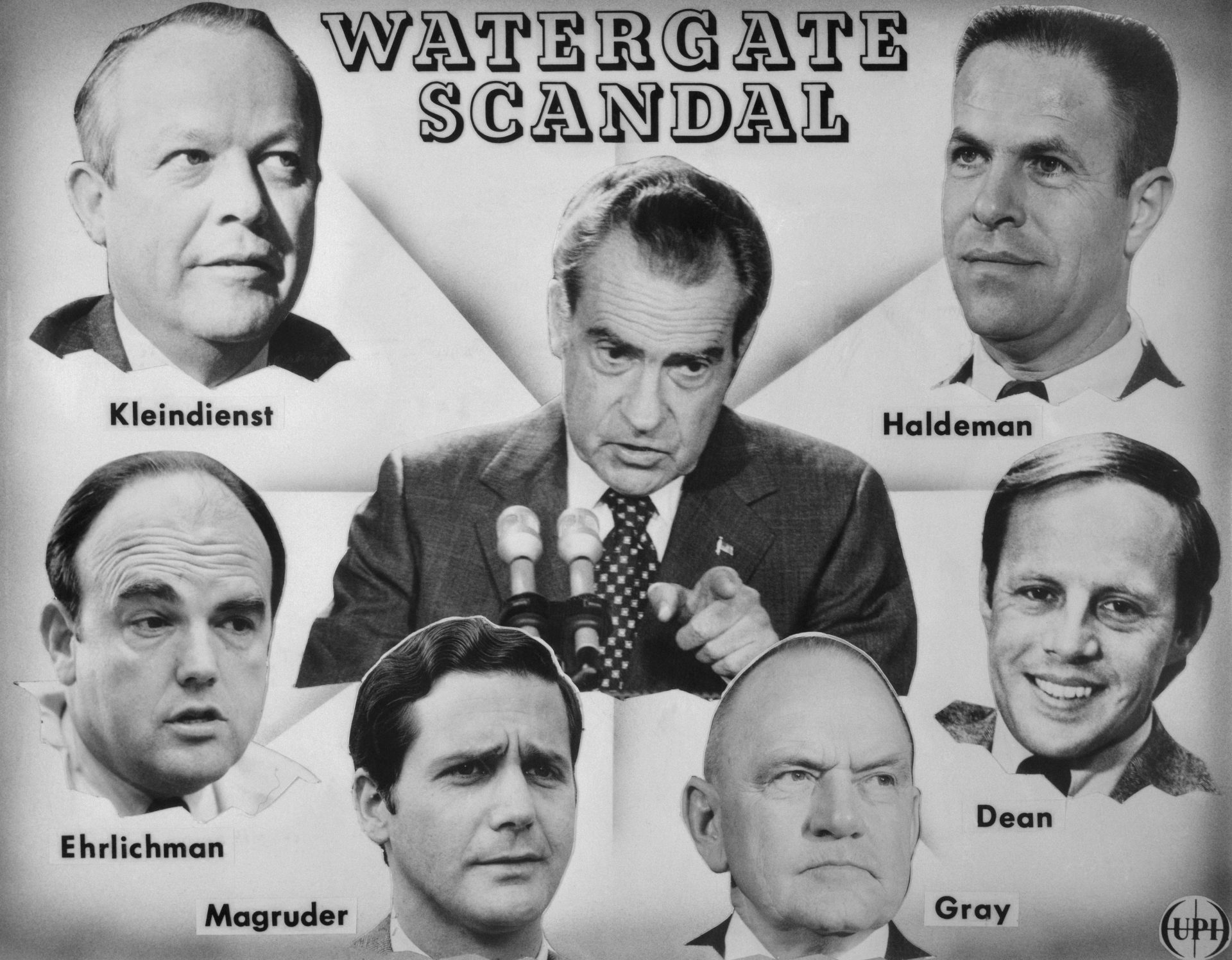 President Nixon and Officials Involved in Watergate Scandal