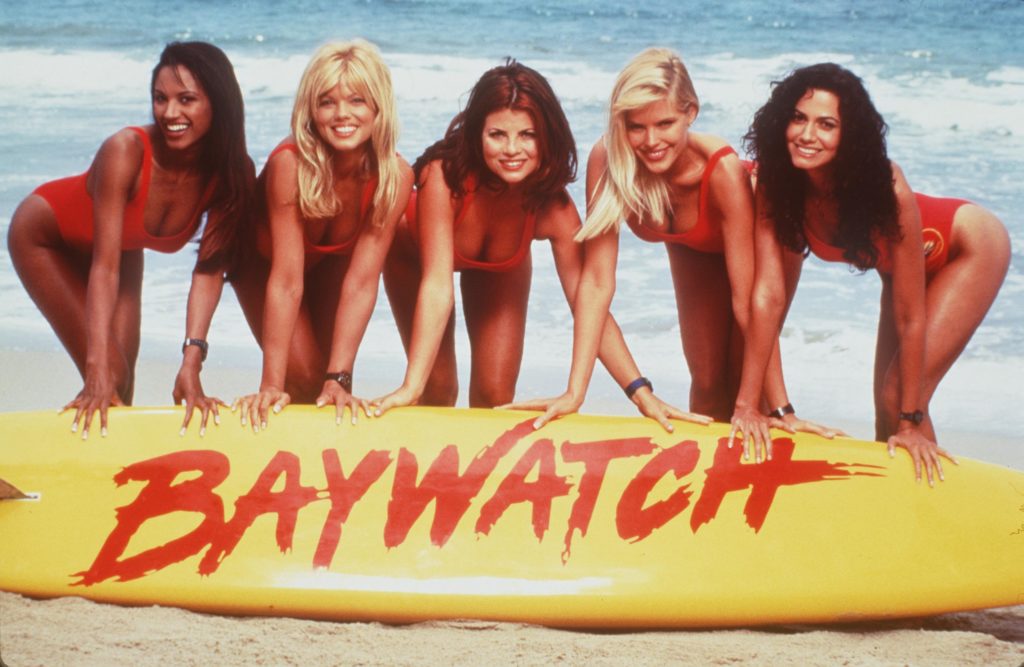 The Girls Of Baywatch From L R: Traci Bingham Donna D'Errico Yasmine Bleeth Gena Lee Nolin
