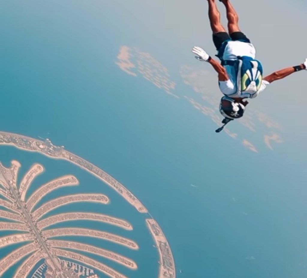 Maxim Slobodian skydiving in Dubai