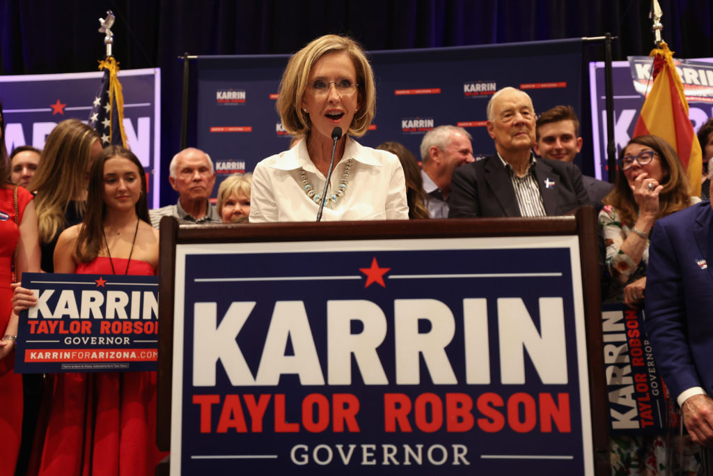 Arizona Gubernatorial Candidate Karrin Taylor Robson Holds Her Primary Night Election Party