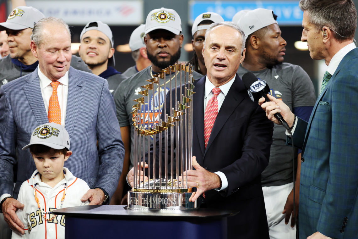 why rob manfred mlb commissioner booed at 2022 world series by fans