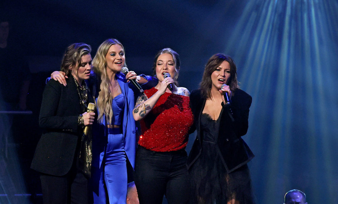 Brandi Carlile, Kelsea Ballerini, Ashley McBryde, and Martina McBride perform onstage during The Judds Love Is Alive The Final Concert in Murfreesboro, Tennessee