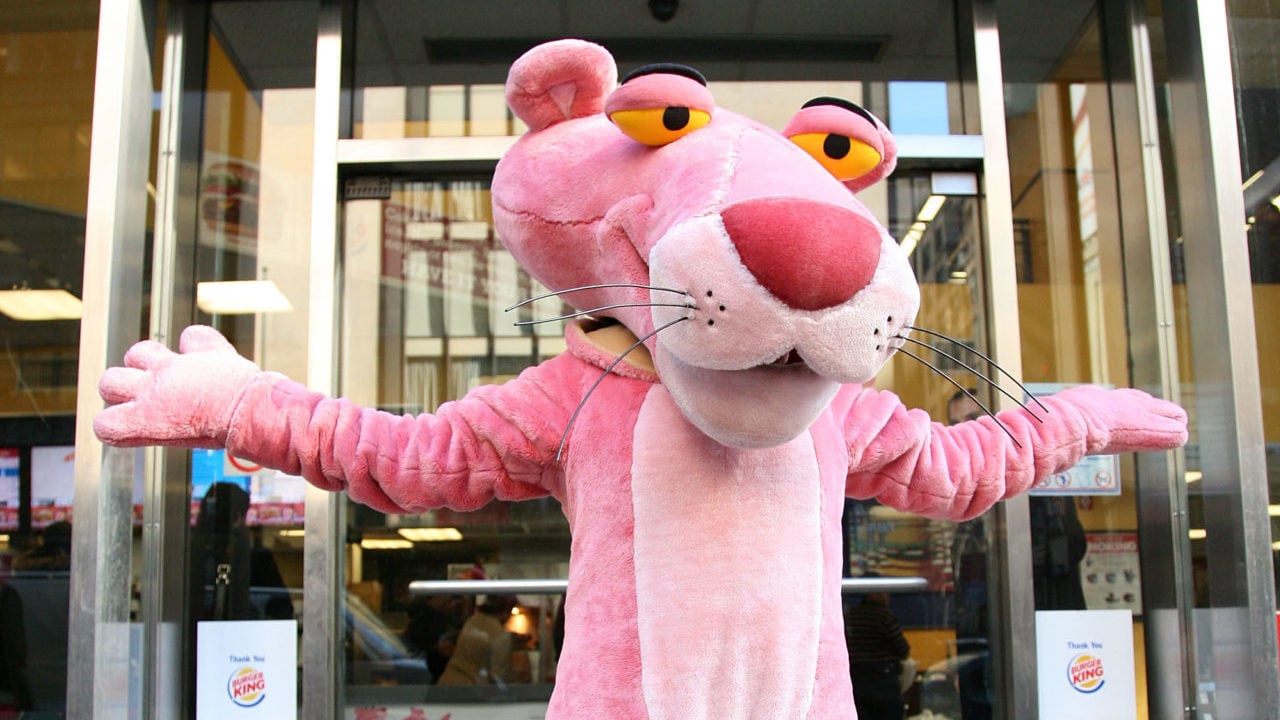 pink panther sneaking