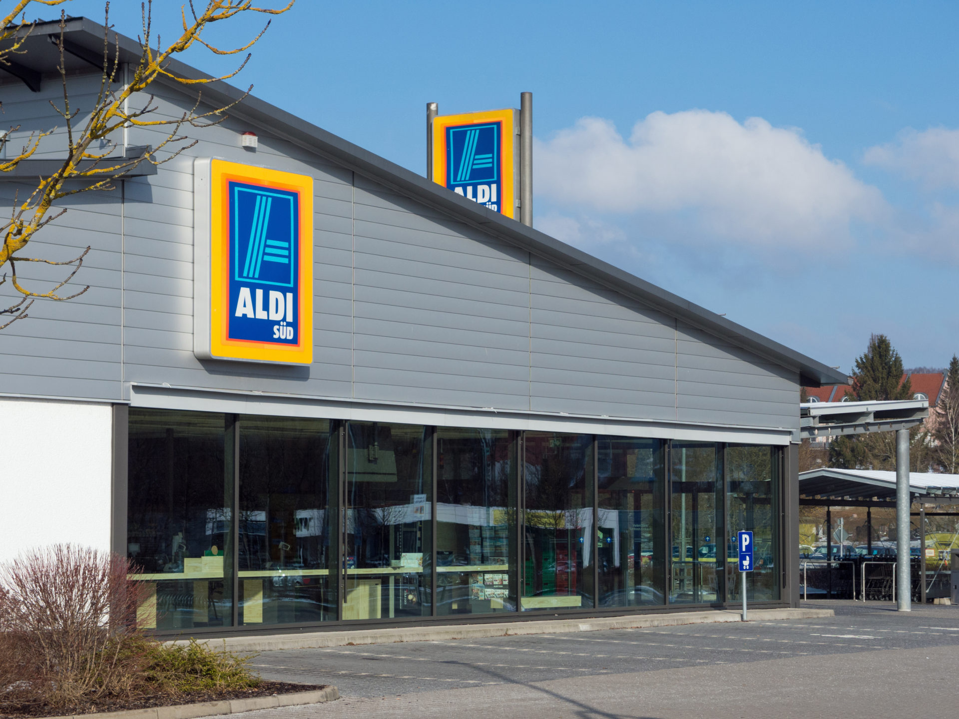 ALDI supermarket store in the German town Amberg