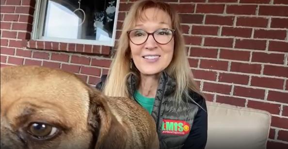 Lisa Spencer reports weather from porch with puppy on Instagram video post