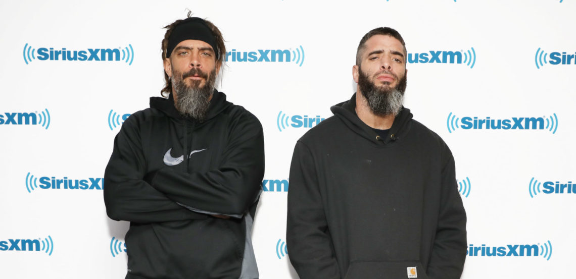Wrestlers Jay Briscoe and Mark Briscoe of The Briscoe Brothers pictured at the SiriusXM Studios