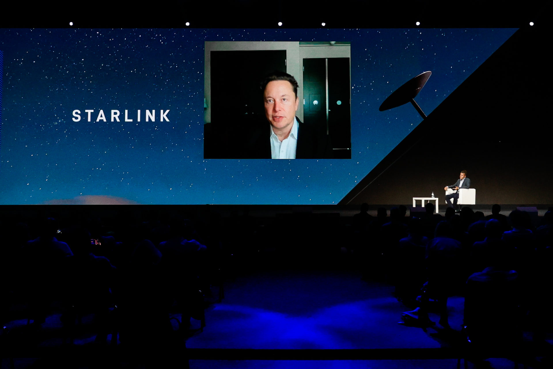 Elon Musk at Mobile World Congress 2021