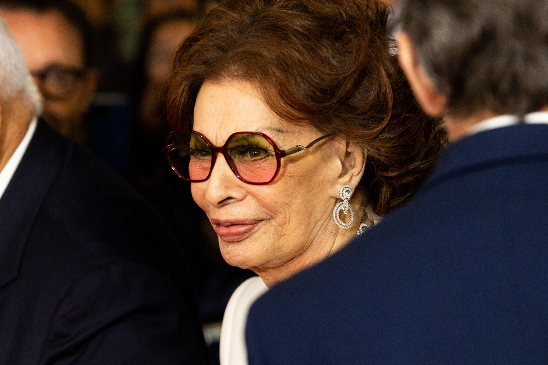 Italian actress Sophia Loren seen at the opening of her...