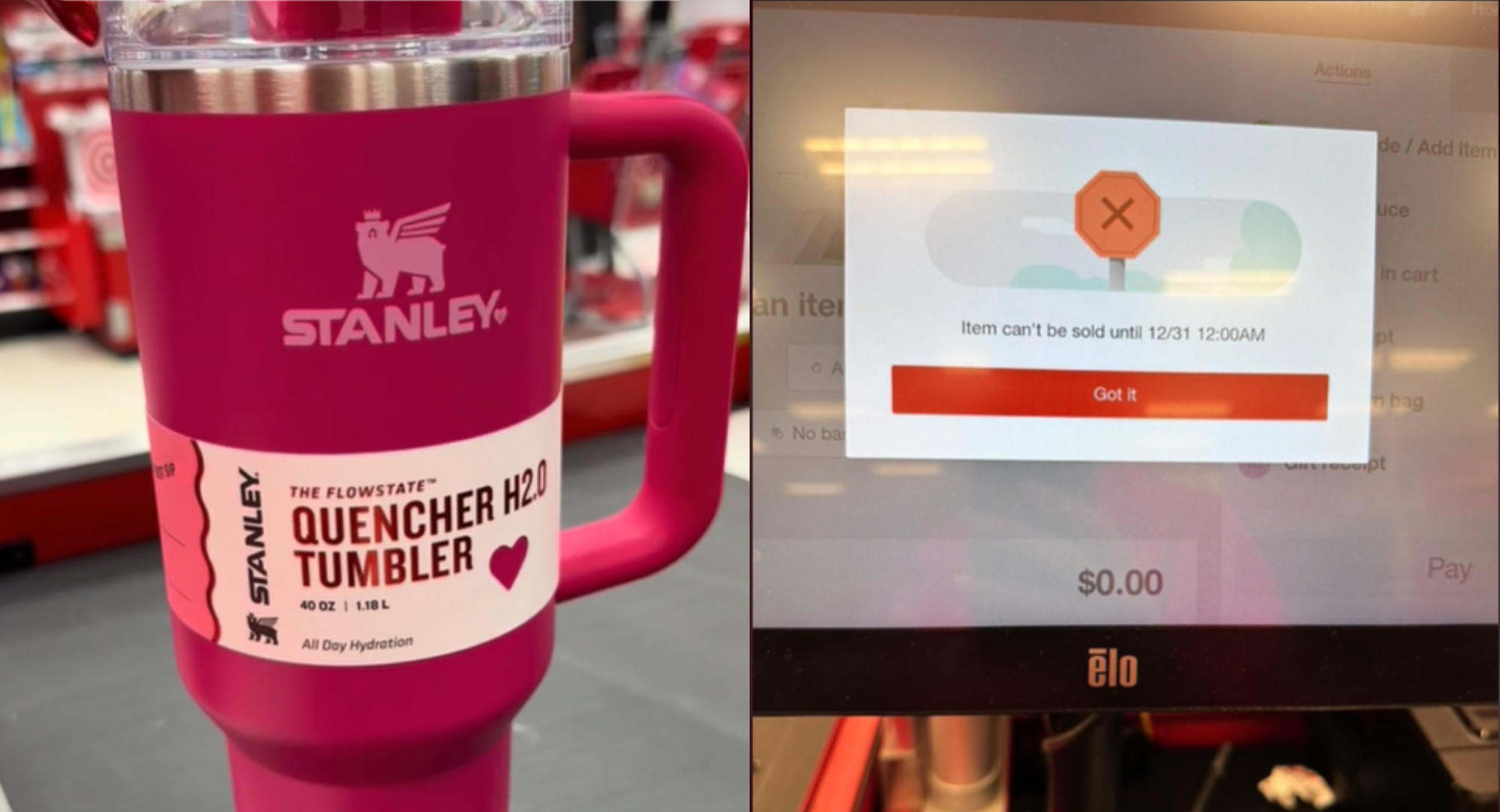 Target Shopper Finds Valentine's Day Stanley Cup. There's a Catch