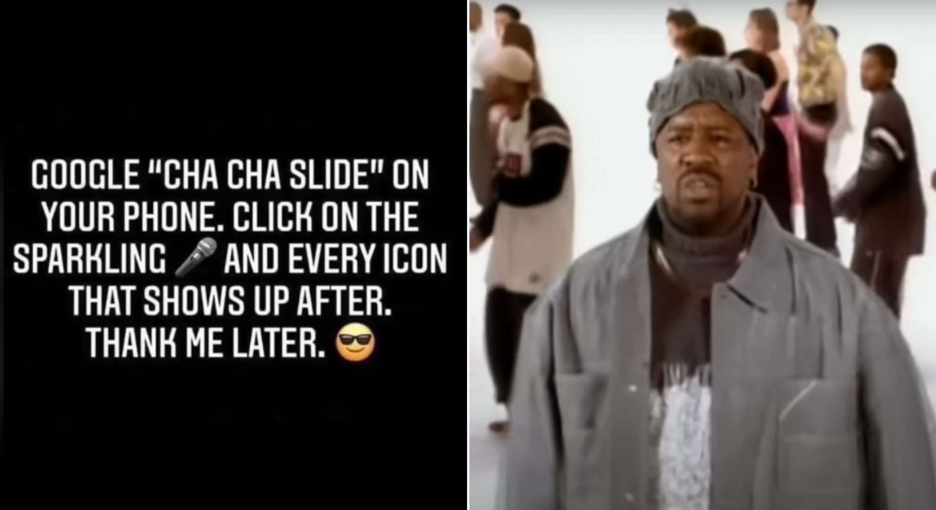 Google Cha Cha Slide meaning explained as sparkling