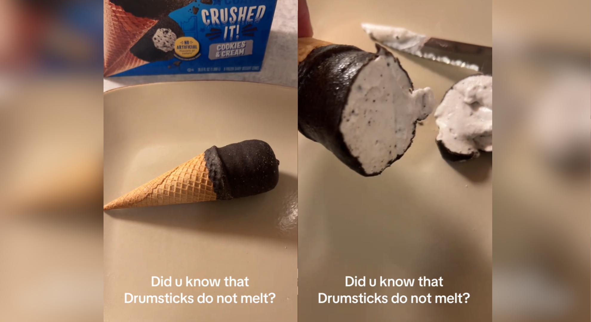 Man horrified at ‘ice cream’ that won’t melt and the reason why lies in