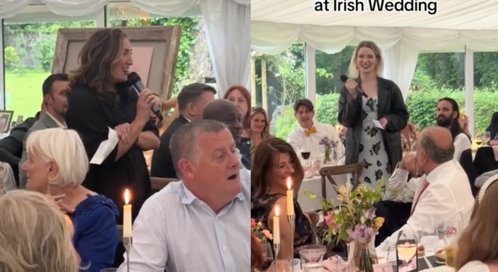 Best friends recreate iconic Bridesmaids scene at Irish wedding, but(02)